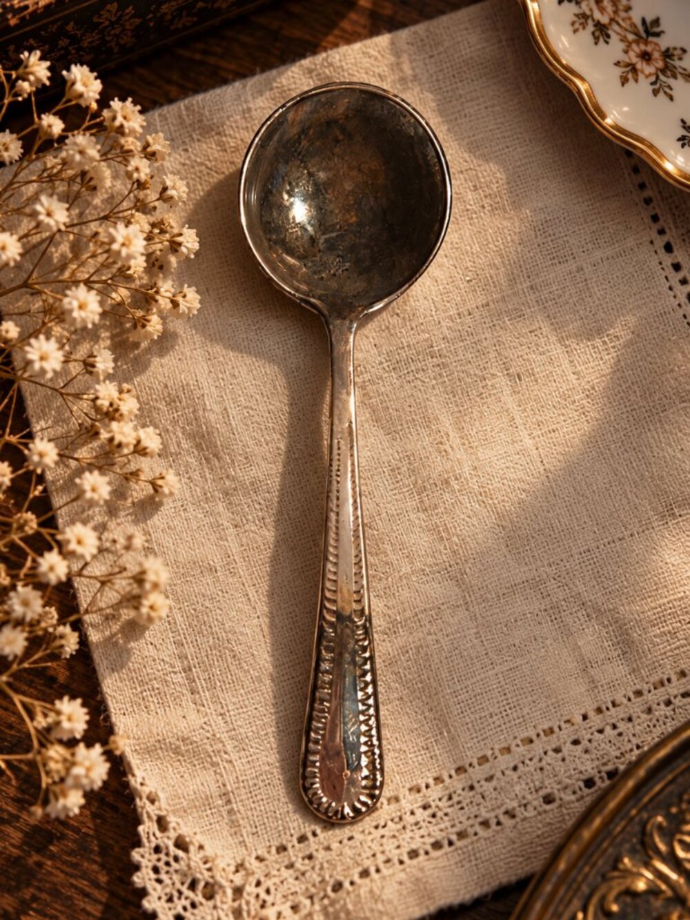 Vintage English EPNS Silver-Plated Serving Ladle – Made in England